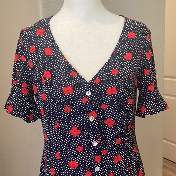 Forever 21  Polka Dot Floral Mini Dress - Picture 2 of 3